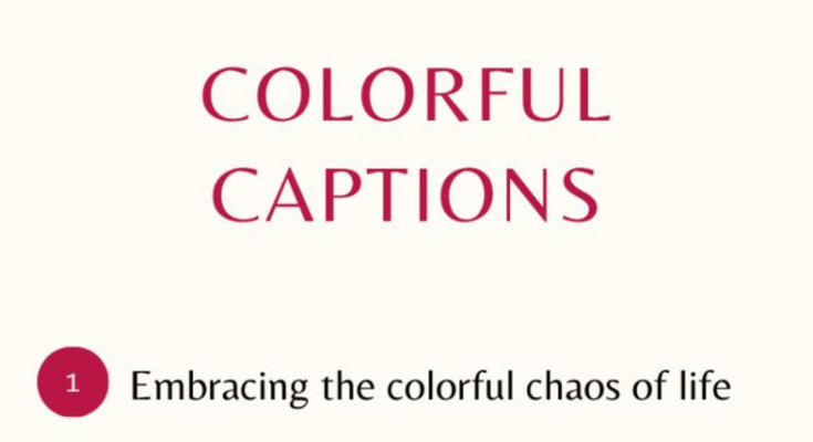 Color Captions